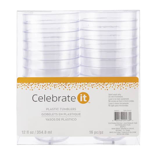 12 Packs: 16 ct. (192 total) 12oz. Plastic Cups by Celebrate It&#x2122; Entertaining